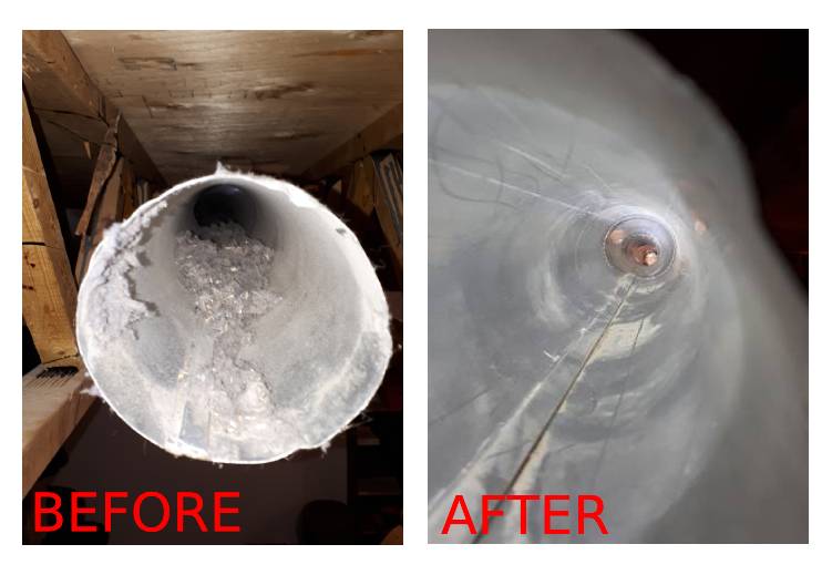 Dryer Vent Before and After